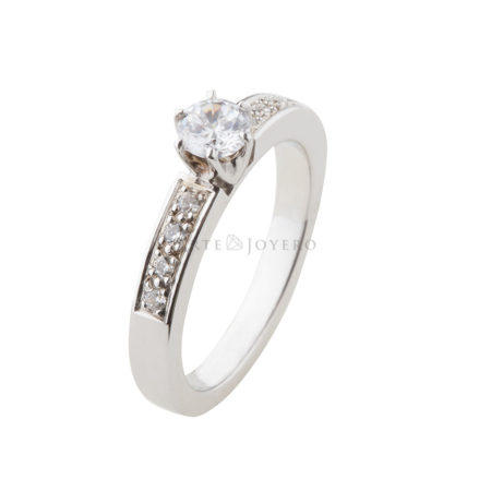 Anillo Solitario Fusión Recto