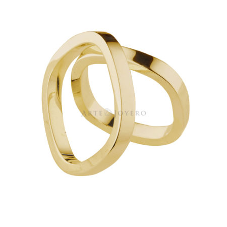 Argollas Cuadradas Oro Amarillo